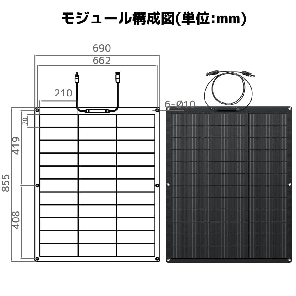 Amazon | LVYUAN(リョクエン) 100W フレキシブルソーラーパネル